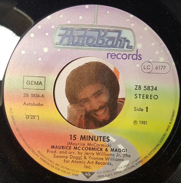 Maurice McCormick & Maji (3) : 15 Minutes / The Reeaall Deeaall (7", Single)