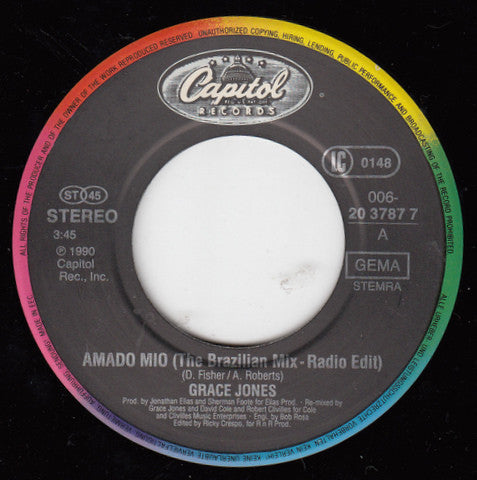 Grace Jones : Amado Mio (7", Single)