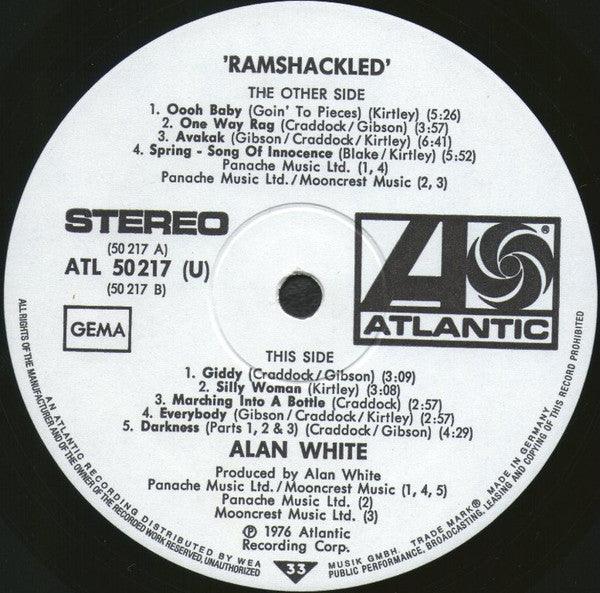Alan White : Ramshackled (LP, Album)