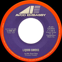 Liquid Smoke (2) : Shelter Of Your Arms / Let Me Down Easy (7", Single)