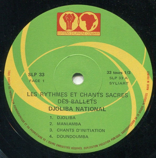 Djoliba National : Les Rythmes Et Chants Sacrés Des Ballets "Djoliba National" (LP, Album)