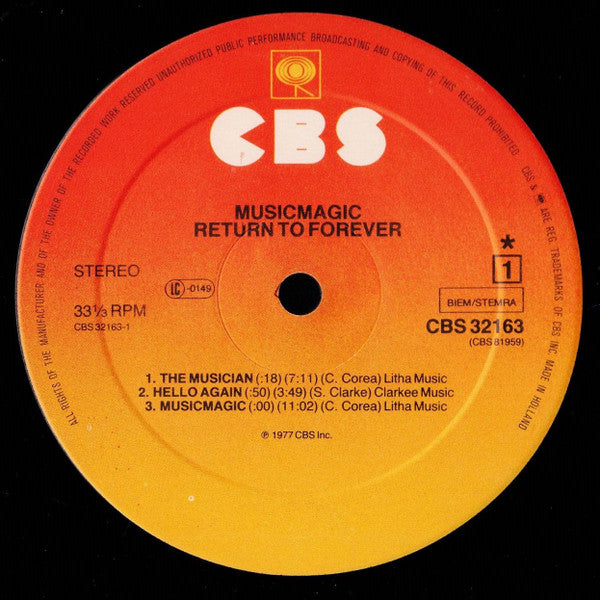Return To Forever : Musicmagic (LP, Album, RE)