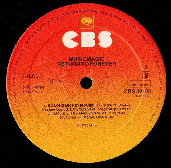 Return To Forever : Musicmagic (LP, Album, RE)