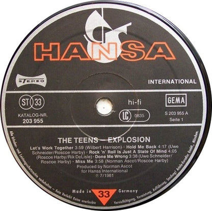 The Teens : Explosion (LP, Album)