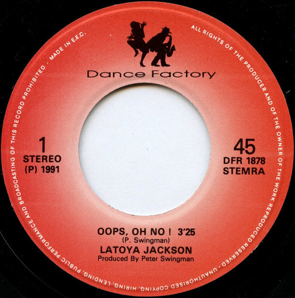 La Toya Jackson : Oops, Oh No! (7")