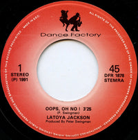 La Toya Jackson : Oops, Oh No! (7")