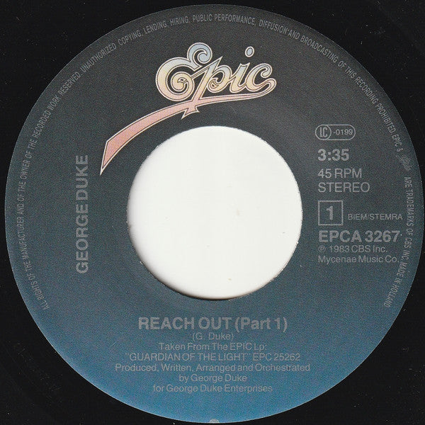 George Duke : Reach Out (7", Single)