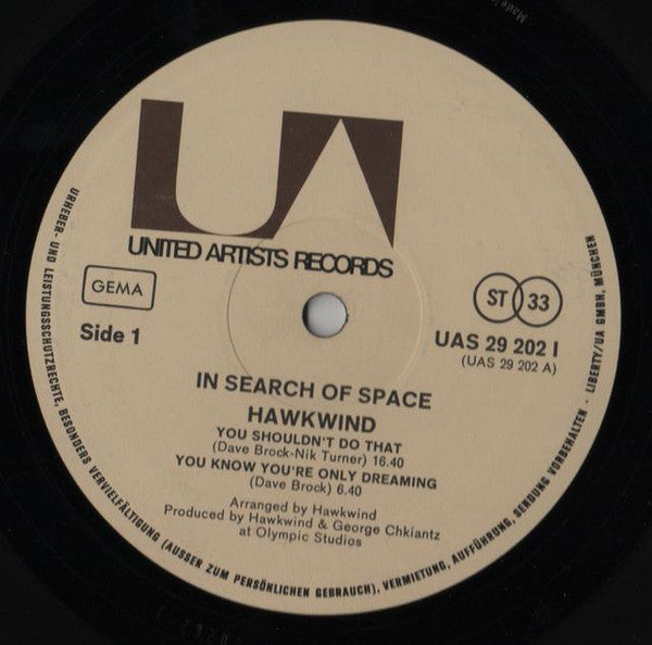 Hawkwind : X In Search Of Space (LP, Album, Gim)