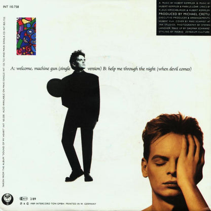 Hubert Kah : Welcome, Machine Gun (7", Single, Red)