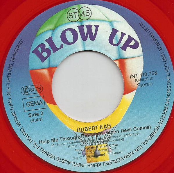 Hubert Kah : Welcome, Machine Gun (7", Single, Red)