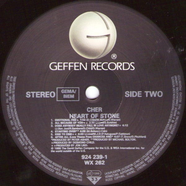Cher : Heart Of Stone (LP, Album, Sto)