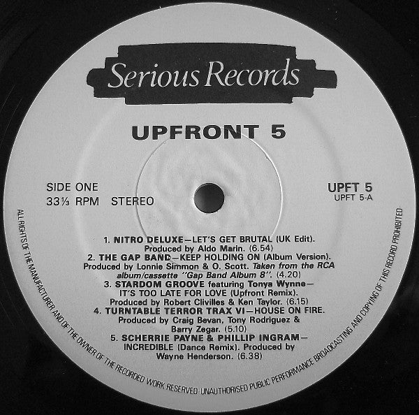 Various : Upfront 5 (LP, Comp)