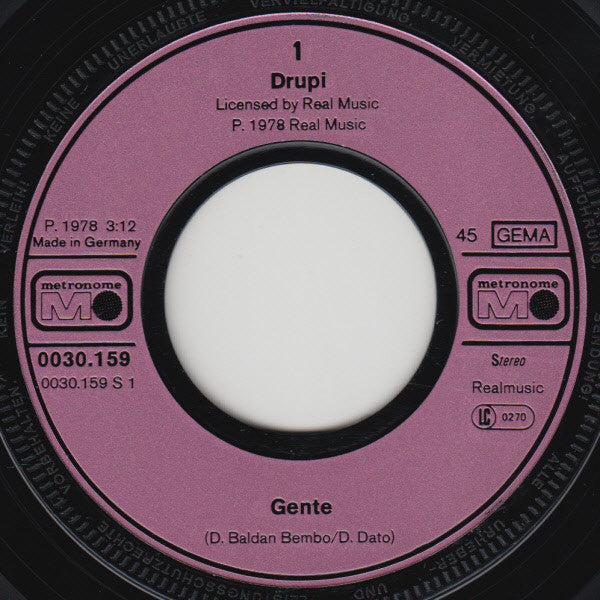 Drupi (2) : Gente  (7", Single)