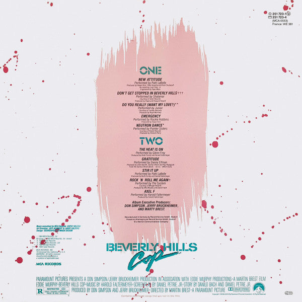 Various : Beverly Hills Cop (Music From The Motion Picture Soundtrack) (LP, Comp)