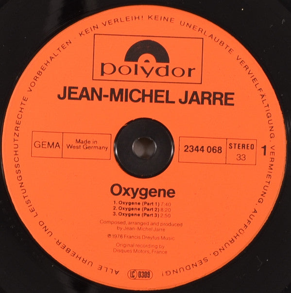 Jean Michel Jarre* : Oxygene (LP, Album, RE)