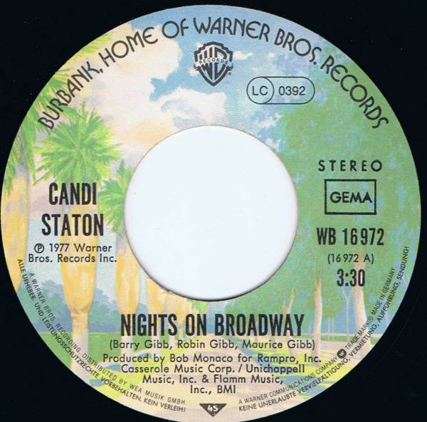 Candi Staton : Nights On Broadway (7", Single)
