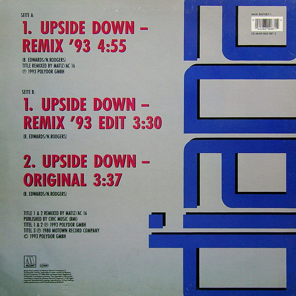 Diana Ross : Upside Down Remix '93 (12")