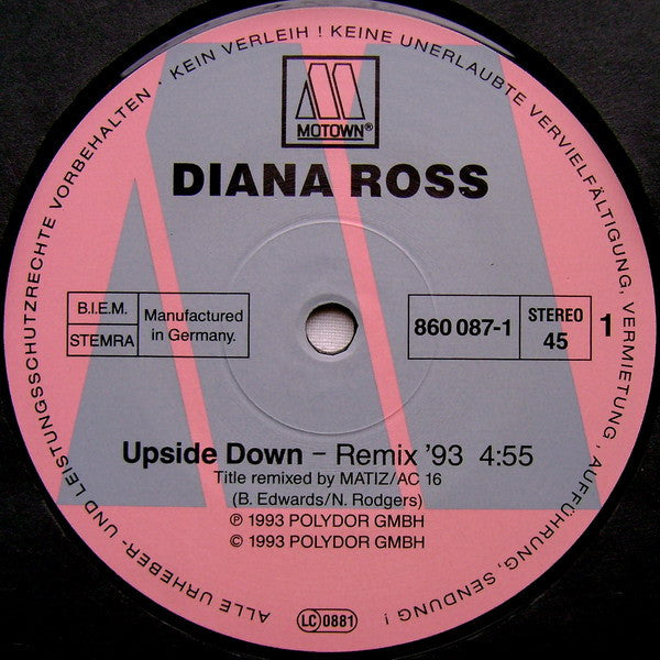 Diana Ross : Upside Down Remix '93 (12")