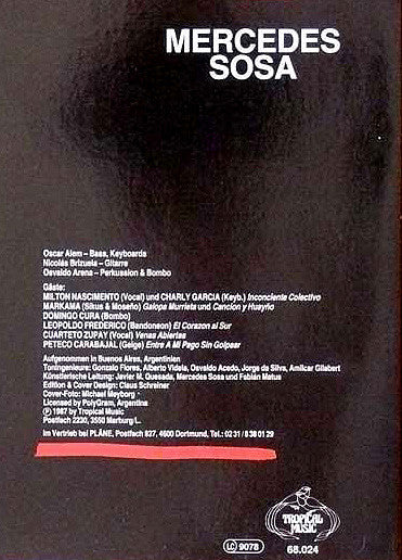 Mercedes Sosa : Vivir (LP, Comp)