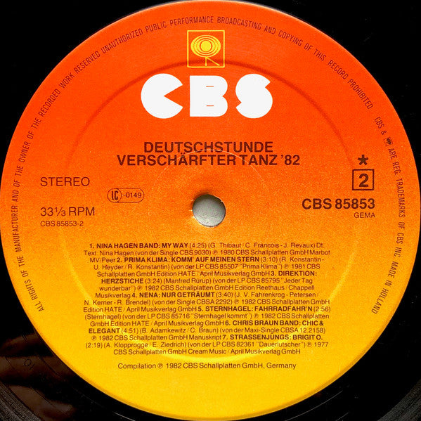 Various : Deutschstunde (Verschärfter Tanz '82) (LP, Comp)