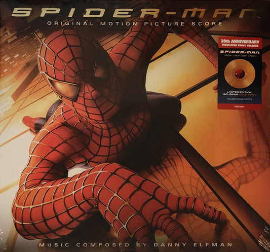 Danny Elfman : Spider-Man (Original Motion Picture Score) (LP, Ltd, RE, Gol)