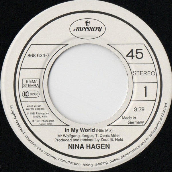 Nina Hagen : In My World (7", Single)