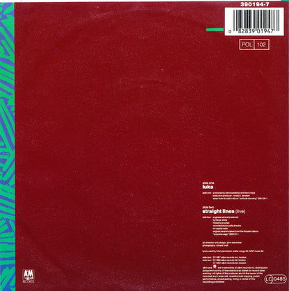 Suzanne Vega : Luka (7", Single)