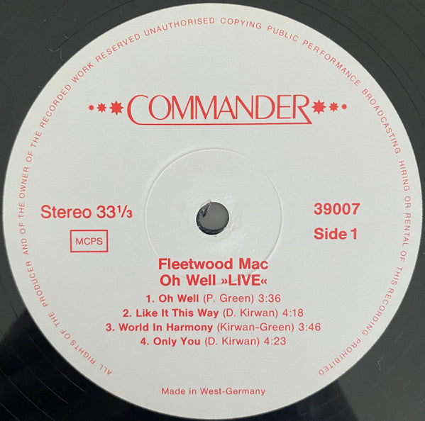 Fleetwood Mac : Oh Well "Live" (LP, Album)