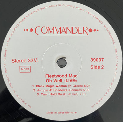 Fleetwood Mac : Oh Well "Live" (LP, Album)