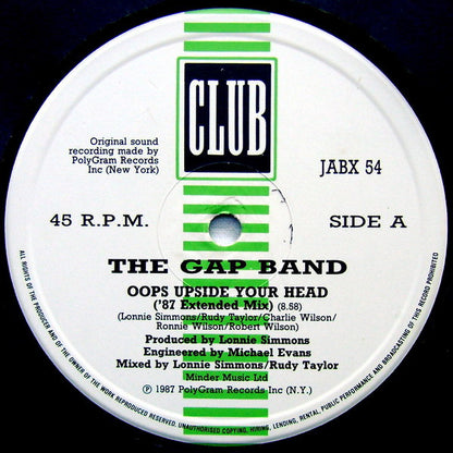Gap Band* : Oops Upside Your Head ('87 Mix) (12", Single)