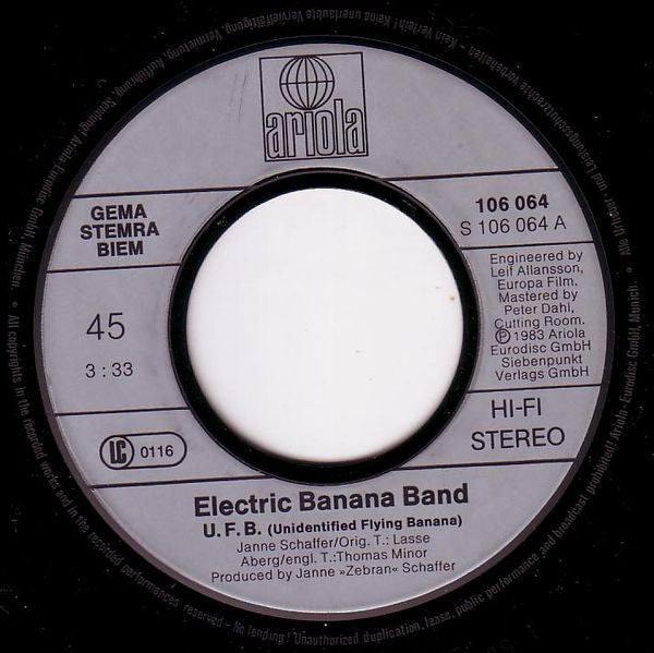 Electric Banana Band : U.F.B. (7", Single)