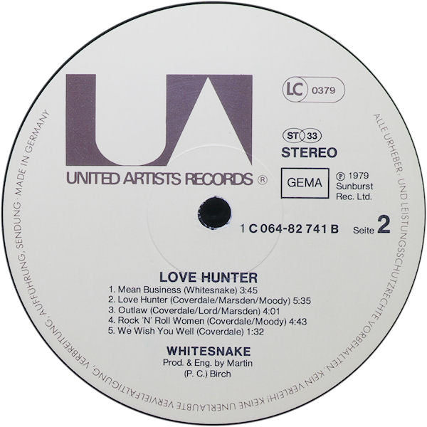 Whitesnake : Lovehunter (LP, Album)