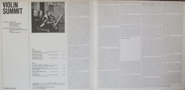 Stuff Smith / Stephane Grappelly* / Svend Asmussen / Jean-Luc Ponty : Violin-Summit (LP, Album, RE)