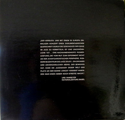 Stuff Smith / Stephane Grappelly* / Svend Asmussen / Jean-Luc Ponty : Violin-Summit (LP, Album, RE)