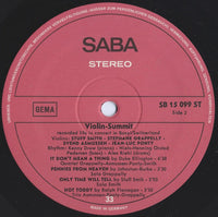 Stuff Smith / Stephane Grappelly* / Svend Asmussen / Jean-Luc Ponty : Violin-Summit (LP, Album, RE)