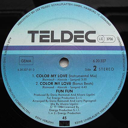 Fun Fun : Colour My Love (12", Maxi)