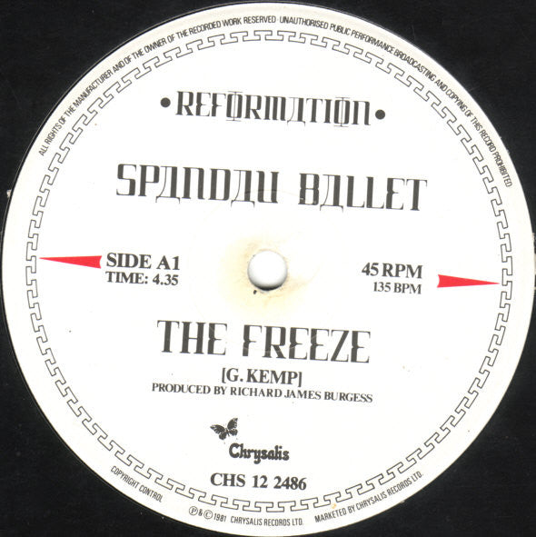 Spandau Ballet : The Freeze (12", Single)
