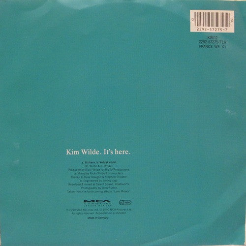 Kim Wilde : It's Here (7", Single, Lar)