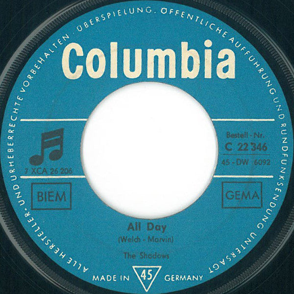 The Shadows : Dance On! (7", Single, Mono)