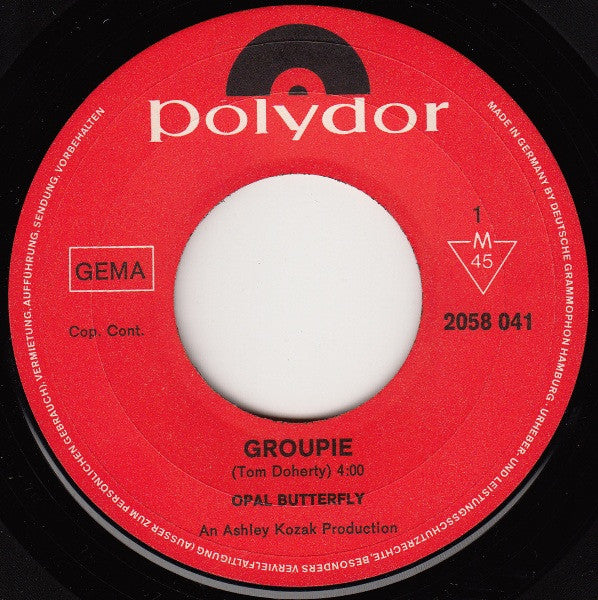 Opal Butterfly : Groupie (7", Single, Mono)