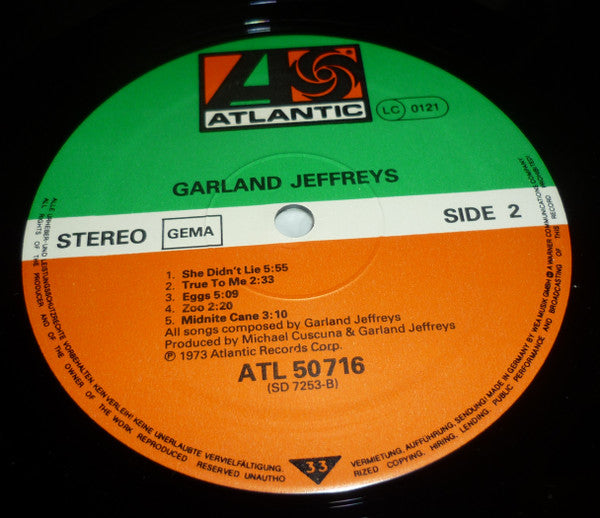 Garland Jeffreys : Garland Jeffreys (LP, Album, RE)