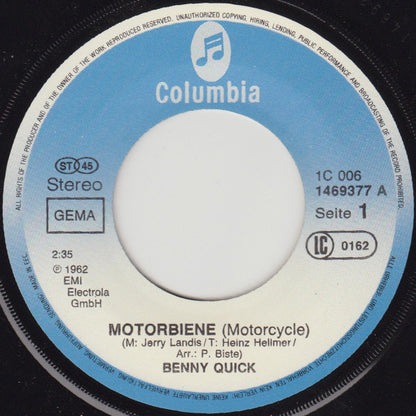 Benny Quick : Motorbiene (7", Single, RE)