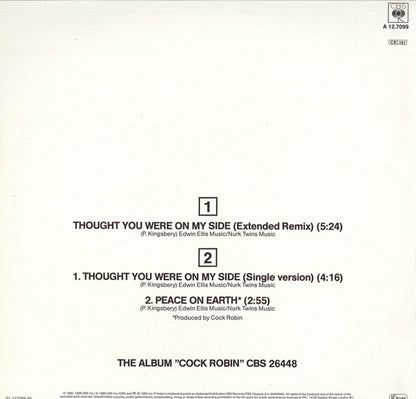 Cock Robin : Thought You Were On My Side (Extended Re-mix) (12", Maxi)