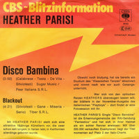 Heather Parisi : Disco Bambina (7", Promo)