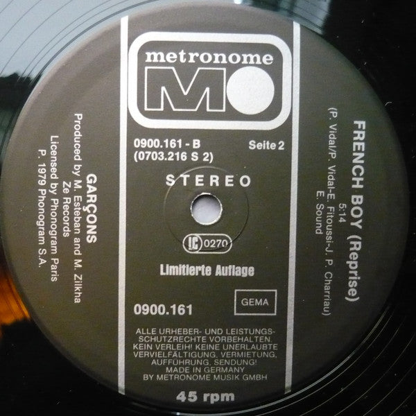 Garçons : French Boy (12", Ltd)