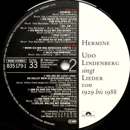 Udo Lindenberg : Hermine (LP, Album)