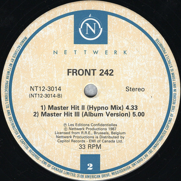 Front 242 : Masterhit (Extended Remix) (12")