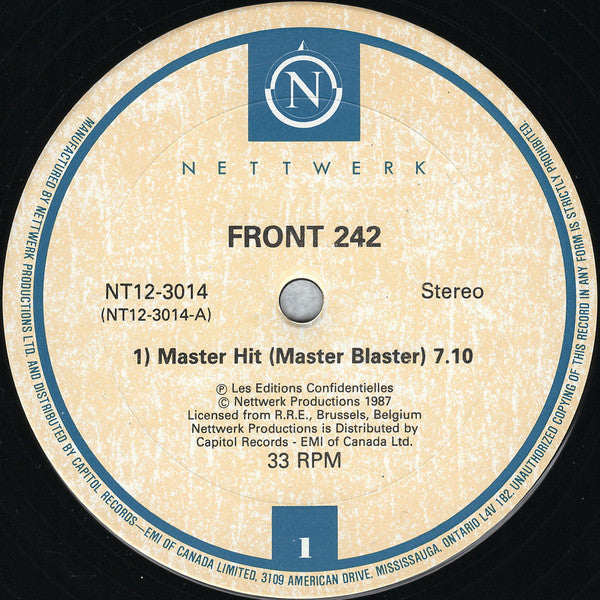 Front 242 : Masterhit (Extended Remix) (12")
