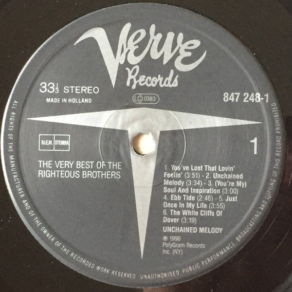 The Righteous Brothers : Unchained Melody - The Very Best Of (LP, Comp)