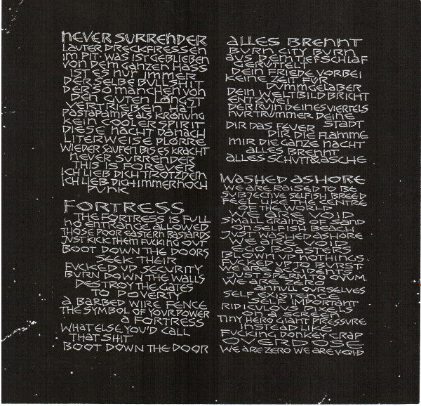 Never Built Ruins : Schutt & Asche (7", EP)